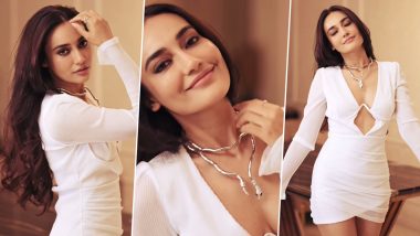 Surbhi Jyoti Is a Sight To Behold in a Flattering White Cut-Out Dress (Watch Video)
